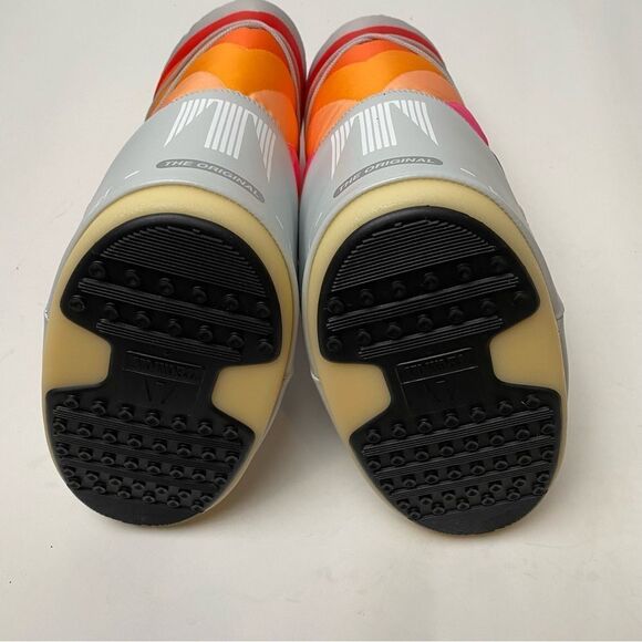 Women’s Moon Boots high tall ICON RAINBOW GREY NYLON BOOTS NEW 8/9.5 - Picture 3 of 4